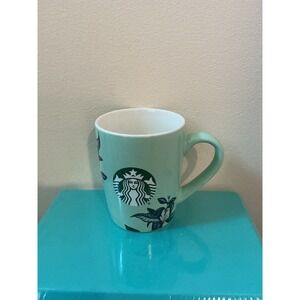 Starbucks 2021 Mint Green Botanical Siren Logo Ceramic Coffee Mug 10oz 296ml